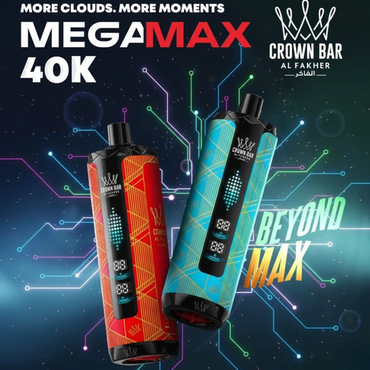 جهاز فيب شيشة الفاخر ميقا ماكس 40000 شفطة 6 نيكوتين عدة
