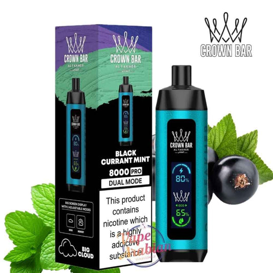 جهاز فيب شيشة كراون بار برو دول مود 8000 شفطة 5 نيكوتين عدة