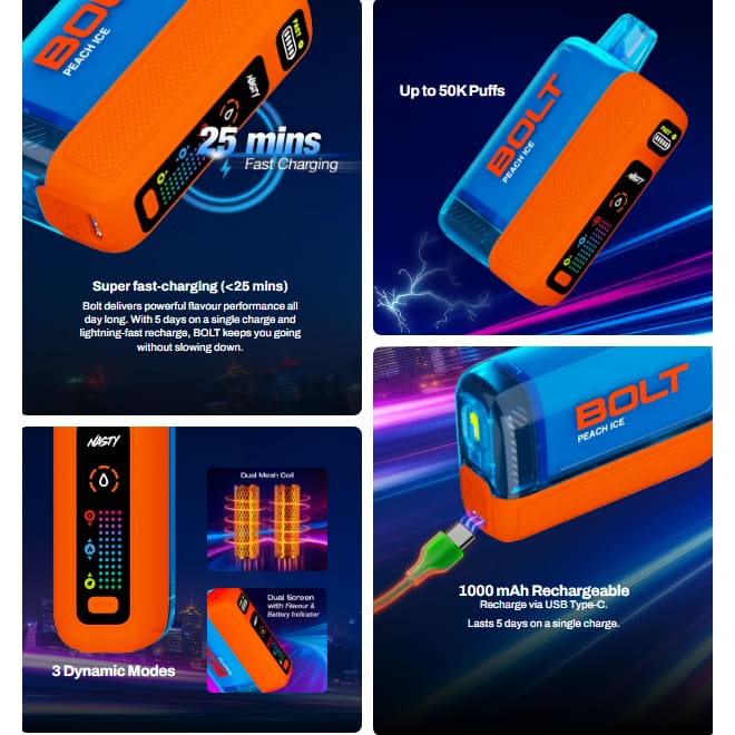 NASTY BOLT 50000 سحبة سيجارة ناستي بولت 50000 شفطة 50