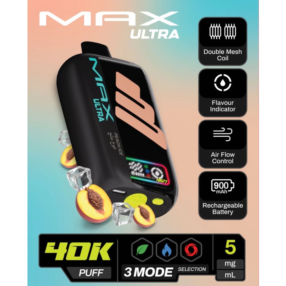 NASTY MAX ULTRA سحبة سيجارة ناستي ماكس الترا 40000 شفطة 50
