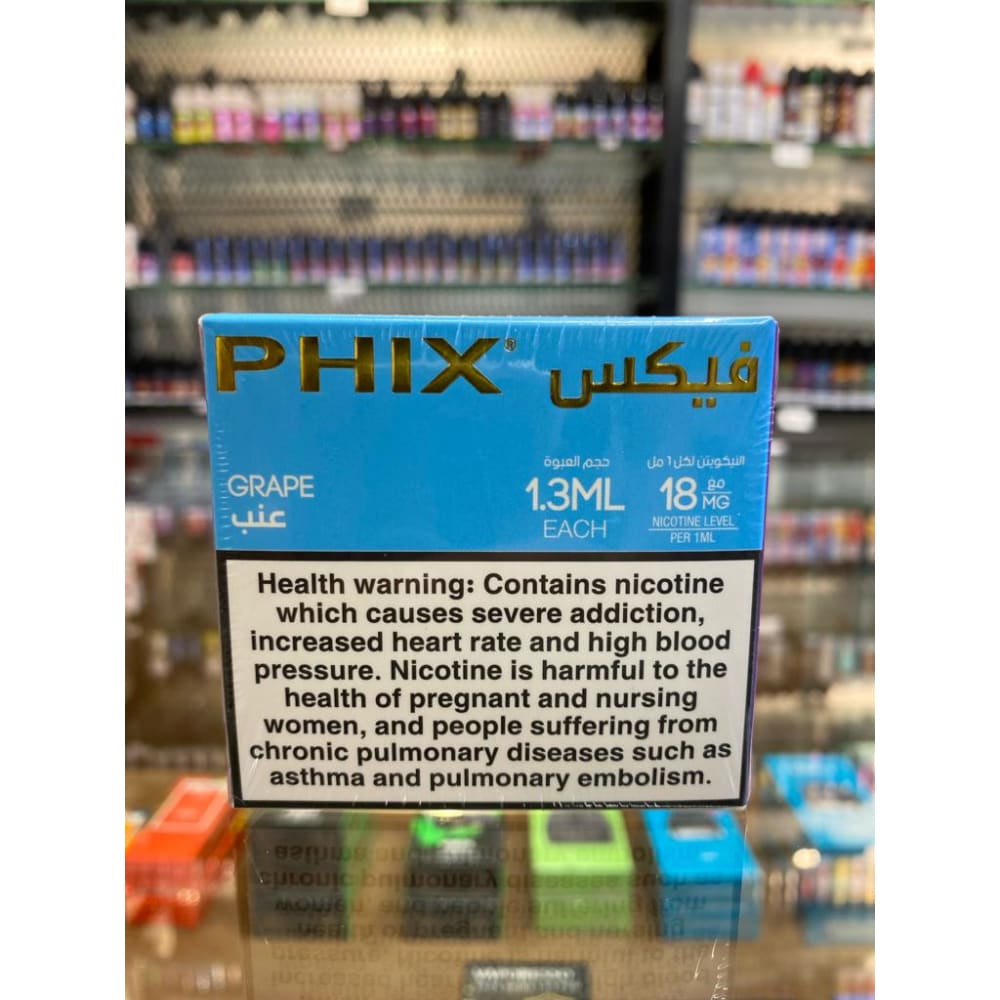 phix بكت 2 بودات فكس نكهة عنب ايس 18 نيكوتين - بكت 2 بود