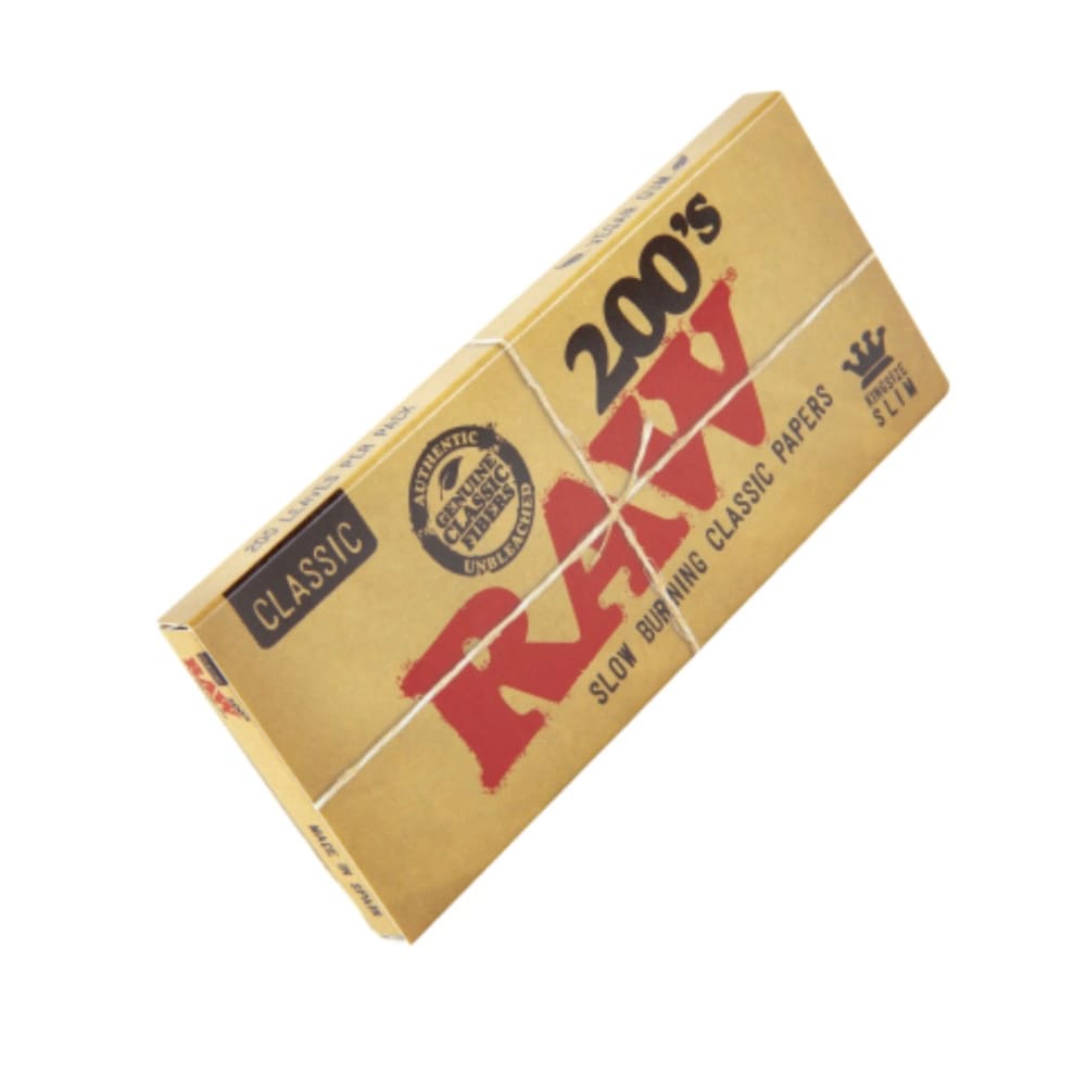 RAW KING SIZE SLIM ورق راو كلاسيك كينق سايز 200 فيب سموك
