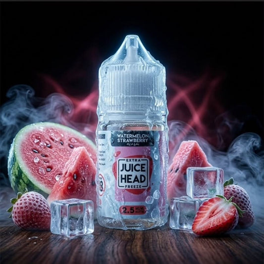 نكهة جوس هيد فراولة بطيخ اكسترا ايس سولت نيكوتين JUICE HEAD