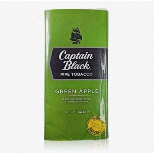 تبغ غليون بايب كابتن بلاك تفاح اخضر 42.5 جرام CAPTAIN BLACK فيب سموك