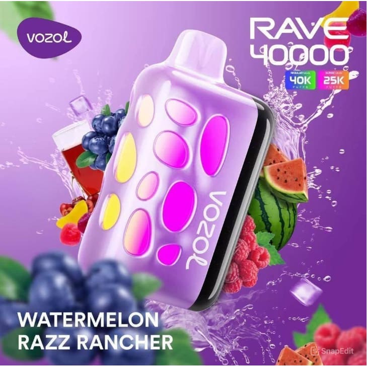VOZOL RAVE سحبة سيجارة فوزول ريف 40000 شفطة عدة نكهات 50