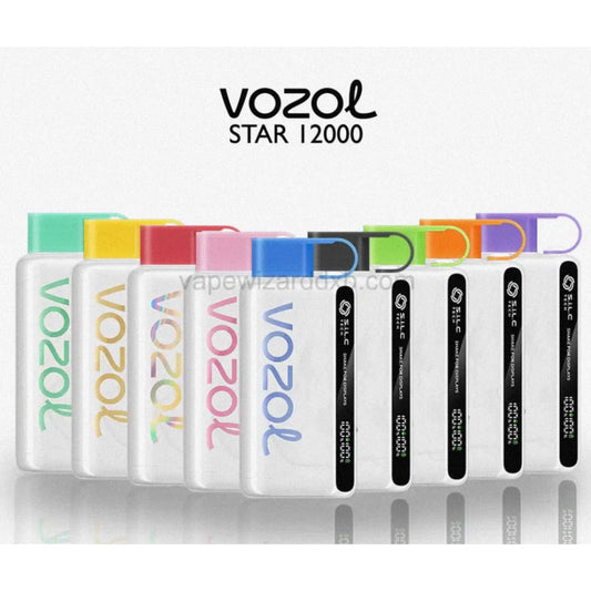 VOZOL سحبة سيجارة فوزول 12000 شفطة عدة نكهات 50 نيكوتين استخدام مره واحده فيب سموك