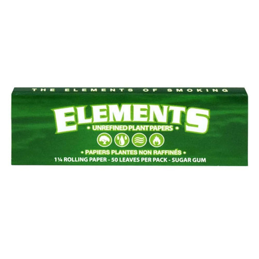 ورق لف اخضر كينق سايز اليمنتس ELEMENTS GREEN 1 1/4 فيب سموك