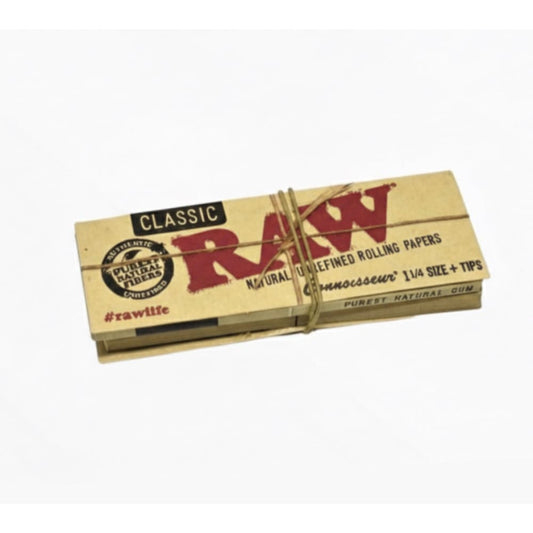 ورق راو كلاسك مع فلتر 1 1/4 raw classic + tips فيب سموك