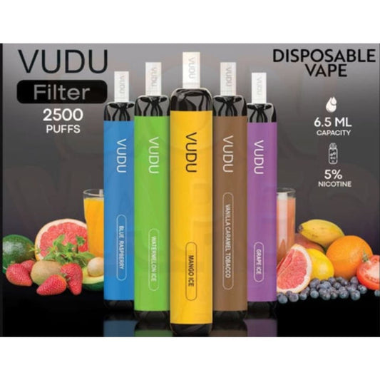 VUDU سحبة سيجارة فودو 2500 شفطة عدة نكهات 50 نيكوتين استخدام